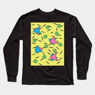 Fun 90's Nostalgic Pattern Long Sleeve T-Shirt